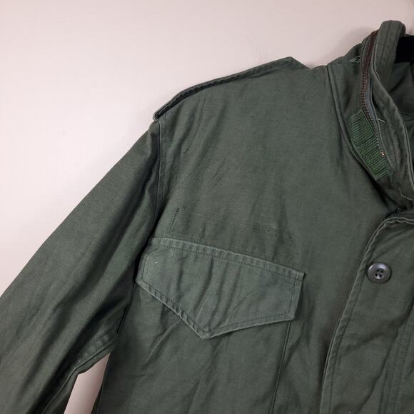 Army Surplus Cold Weather Field Full Zip Coat in green Size XS - Picture 4 of 12